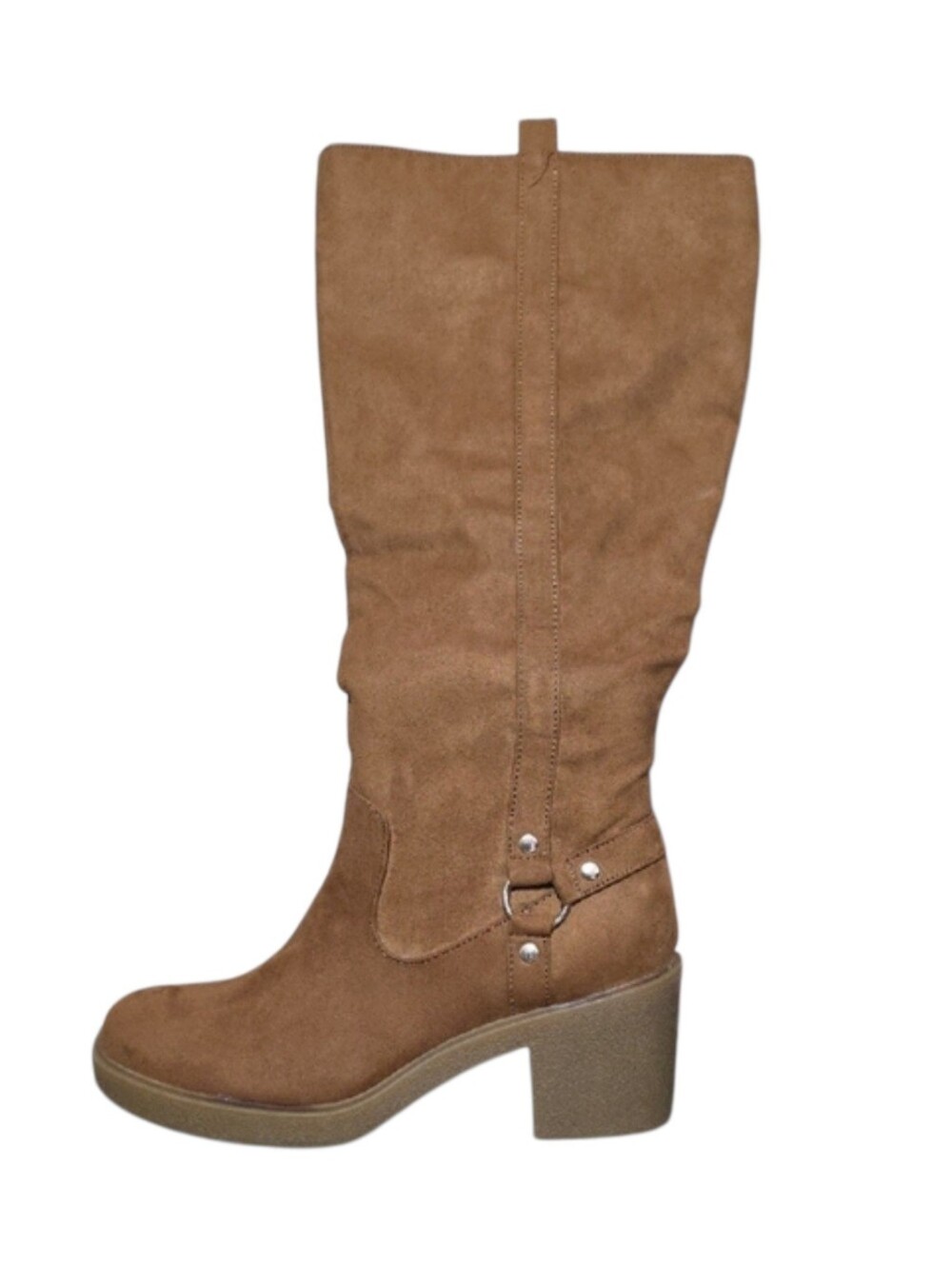 Style & Co. Tan Suede Mid-Calf Block Heel Boots
